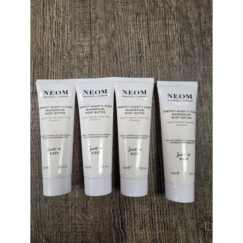 NEOM Perfect Night's Sleep Magnesium Body Butter 1oz Lot of 4 Travel Sample